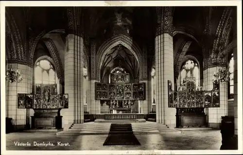 Ak Västerås Schweden, Domkyrka, Koret