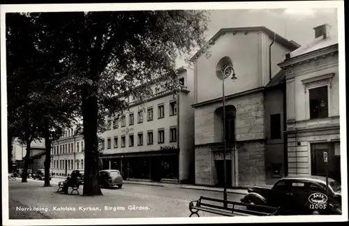 Ak Norrköping Schweden, Katolska Kyrkan, Birgitta Garden