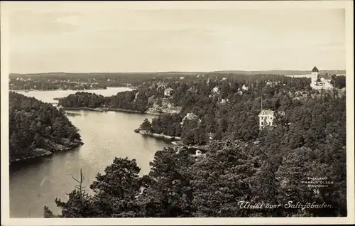 Ak Saltsjöbaden Schweden, Panorama