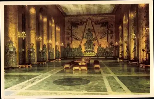 Ak Stockholm Schweden, Stadshuset, Gyllene Salen med Mosaiker av einar Forseth