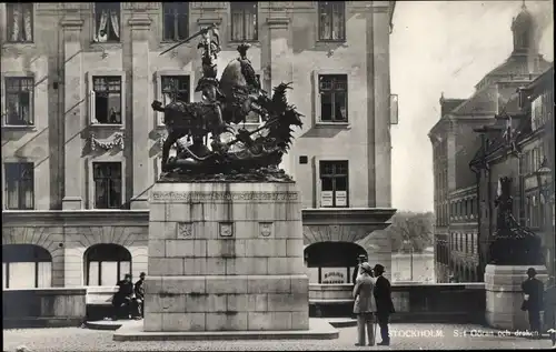 Ak Stockholm Schweden, Sankt Göran och draken