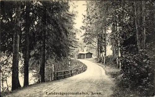 Ak Loka Schweden, Landsvägspromenaden