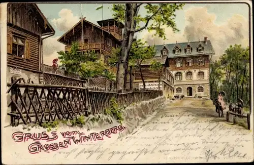 Litho Schmilka Bad Schandau Sächsische Schweiz, Großer Winterberg