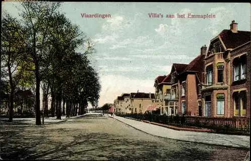 Ak Vlaardingen Südholland, Villas aan het Emmaplein