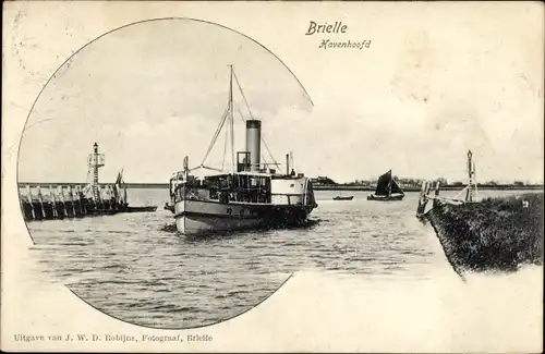 Ak Brielle Südholland, Havenhoofd