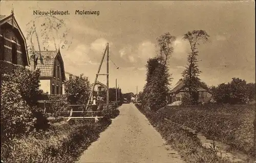 Ak Nieuw Helvoet Hellevoetsluis Südholland, Molenweg