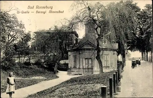 Ak Ronneburg im Kreis Greiz Thüringen, Herzogliches Mineralbad