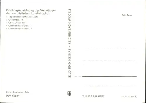 Ak Suhl Thüringen, VdgB Ringberghaus, Erholungsheim d. Werktätigen d. sozialistischen Landwirtschaft