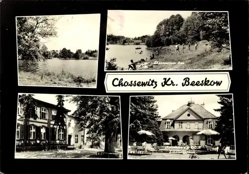 Ak Chossewitz Friedland in der Niederlausitz, Küngsmühle, Reisebüro der DDR Erholungsheim, See