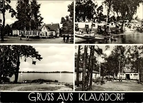 Ak Klausdorf am Mellensee Brandenburg, Gaststätte, Strandbad, Seeufer, Wohnhaus