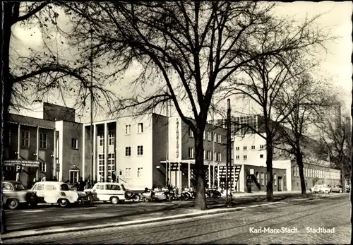 Ak Karl Marx Stadt Chemnitz in Sachsen, Stadtbad