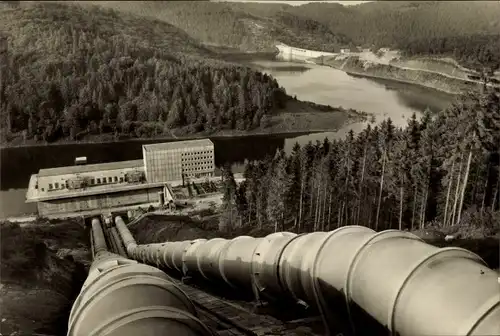 Ak Wendefurth Thale im Harz, Pumpspeicherwerk mit Wendefurter Becken