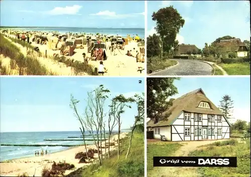 Ak Ostseebad Prerow auf dem Darß, Weststrand, Luftkurort Born, Wieck