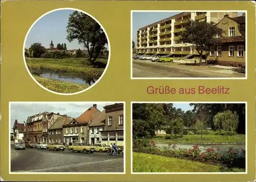 Ak Beelitz in der Mark, Nieplitz, Würchestraße, Berliner Straße, Clara Zetkin Straße, Heilstätten