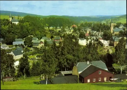 Ak Neuhausen im Erzgebirge, Ortsansicht mit Kirche