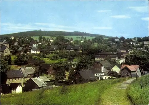 Ak Seiffen im Erzgebirge, Blick zum Schwartenberg