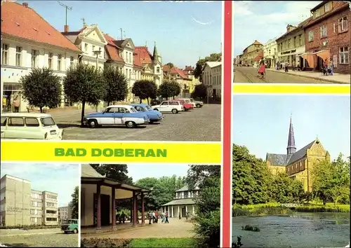 Ak Bad Doberan in Mecklenburg, Markt, Ernst-Thälmann-Straße, Münster, Am Kamp
