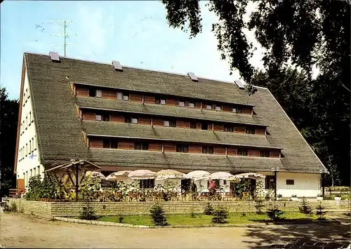 Ak Ostseebad Bansin Heringsdorf auf Usedom, Forsthaus Langenberg, Betriebsferienheim