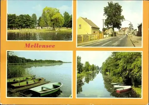 Ak Mellensee Brandenburg, Badestelle, Teilansicht, Nottekanal