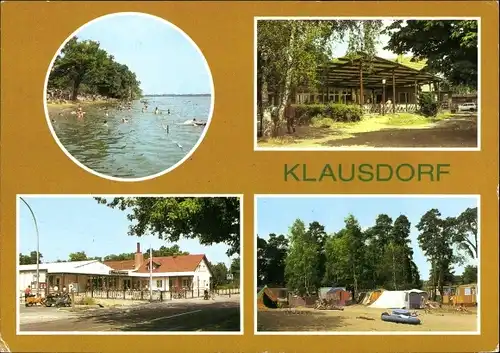 Ak Klausdorf am Mellensee Brandenburg, Strandbad am Mellensee, Gaststätte, Zeltplatz