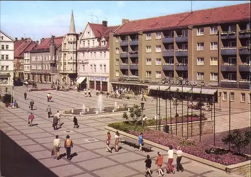 Ak Gotha in Thüringen, Neumarkt, Passanten, Reisebüro