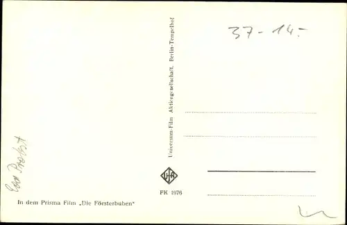 Ak Schauspielerin Eva Probst, Portrait, Prisma Film Die Försterbuben, Autogramm