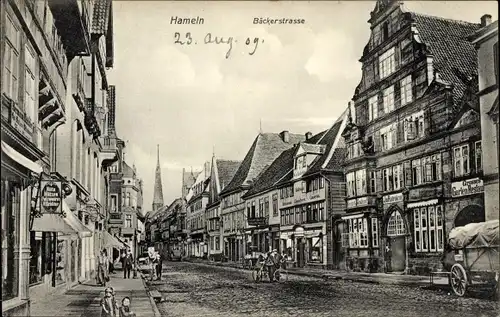 Ak Hameln in Niedersachsen, Bäckerstraße
