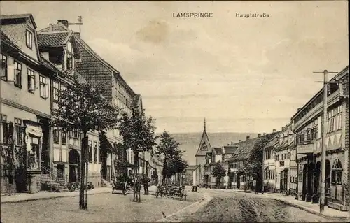 Ak Lamspringe in Niedersachsen, Partie an der Hauptstraße