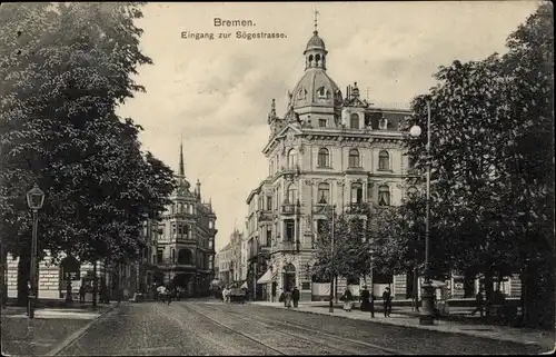 Ak Hansestadt Bremen, Eingang zur Sögestraße