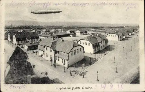 Ak Ohrdruf in Thüringen, Truppenübungsplatz, Zeppelin