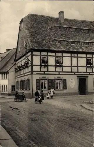 Ak Hartha in Mittelsachsen, Albertstraße, Gasthaus