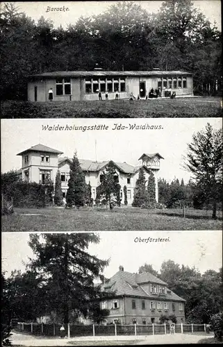 Ak Mohlsdorf Teichwolframsdorf in Thüringen, Walderholungsstätte Ida Waldhaus, Oberförsterei