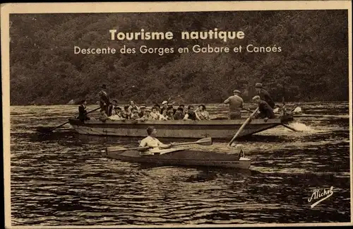 Ak Tourisme nautique, Descente des Gorges en Gabare et Canoes, Ruderpartie