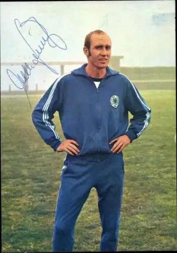 Ak Fußballspieler Willi Schulz, Abwehrspieler Hamburger SV, Autogramm