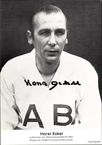 Ak Horst Eckel, Fußballer, Portrait, Autogramm