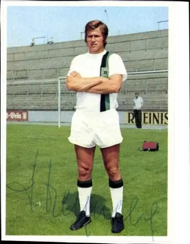 Foto Jupp Heynckes, Fußballer, Portrait, Autogramm, Borussia Mönchengladbach