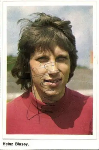 Ak Heinz Blasey, Fußballer, Portrait, Autogramm