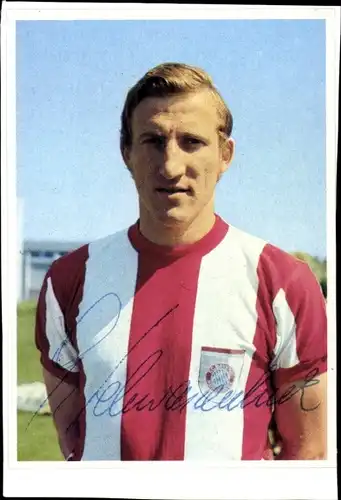 Foto Katsche, Georg Schwarzenbeck, Fußballer, Portrait, Autogramm, Bayern München