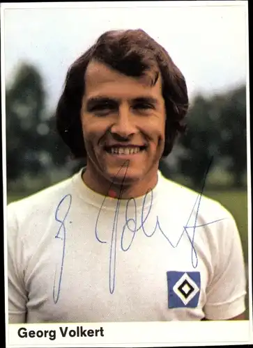 Foto Georg Volkert, Fußballer, Portrait, Autogramm, HSV