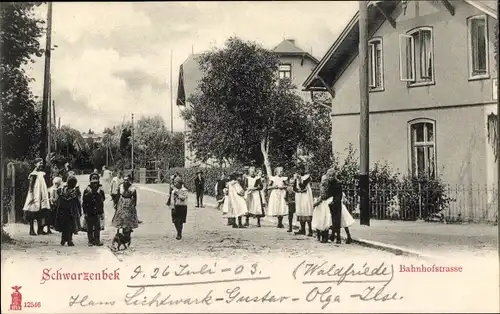 Ak Schwarzenbek in Lauenburg, Bahnhofstraße, Kinder