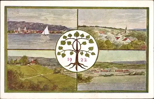 Ak Lindau am Bodensee Schwaben, Lindauer Vereinigungsfeier 1922