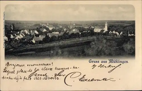 Ak Mühlingen in Baden Württemberg, Blick auf den Ort