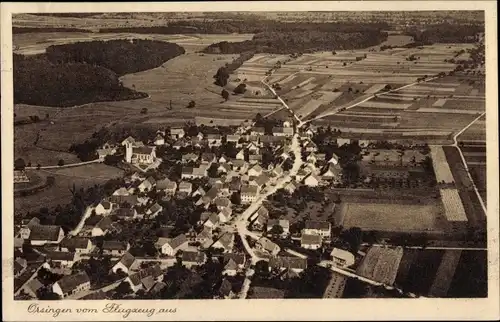 Ak Orsingen Nenzingen Baden Württemberg, Blick auf den Ort, Fliegeraufnahme