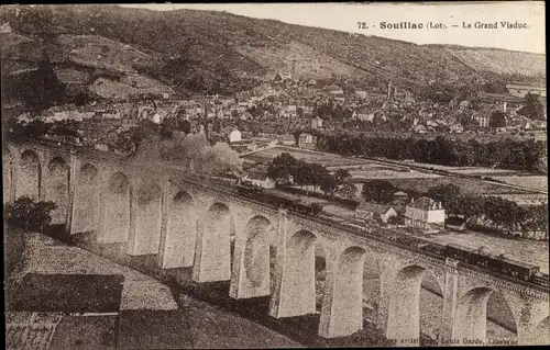 Ak Souillac Lot, Le Grand Viaduc