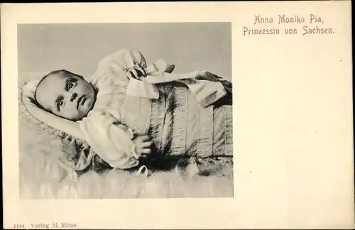 Ak Prinzessin Anna Monika Pia von Sachsen
