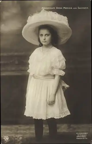 Ak Prinzessin Anna Monika Pia von Sachsen
