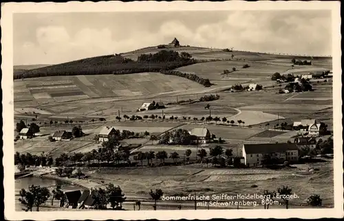 Ak Heidelberg Seiffen im Erzgebirge, Panorama mit Schwartenberg