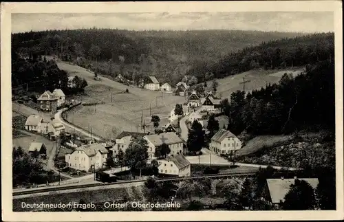 Ak Oberlochmühle Deutschneudorf im Erzgebirge, Panorama