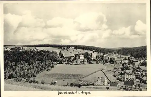 Ak Deutschneudorf im Erzgebirge, Panorama