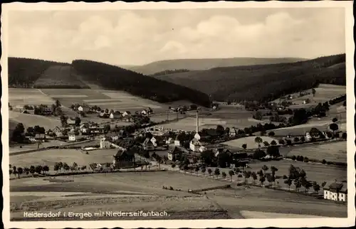 Ak Heidersdorf im Erzgebirge, Panorama mit Niederseifenbach